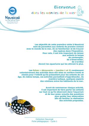 Fiche Pedagogique Bienvenue Dans Les Mondes De La Mer