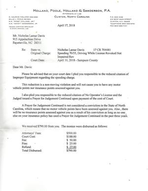 Court Documents From Lawyer Traffic Ticket
