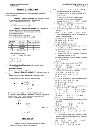 Numeros Cuanticos