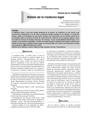Historia Medicina Forense