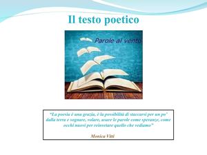 1 Testo Poetico Caratteri Generali