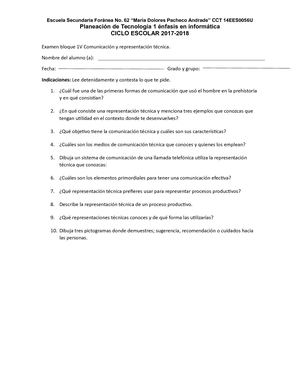 Examen De Tecnología 1 Bloque 4