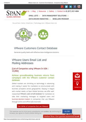 Most Comprehensive and Targeted VMware Users List