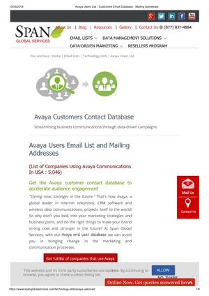 Increase Your Business Revenue With Avaya User List