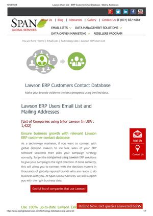 Lawson Customers List