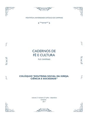 Cadernos De Fé E Cultura V 2 N 2 De 2017