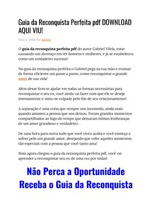 Guia Da Reconquista Perfeita Pdf