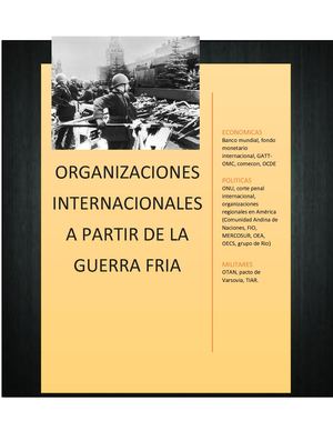 Organizaciones internacionales a partil de la guerra fría