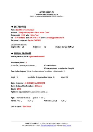 St Flour Communauté Offre 1