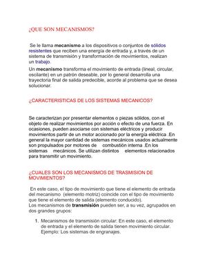 Que Son Mecanismos