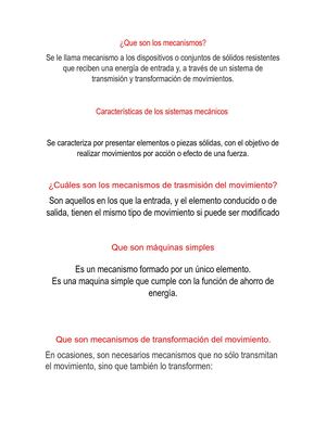 Que Son Los Mecanismos