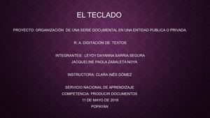 El teclado y sus partes