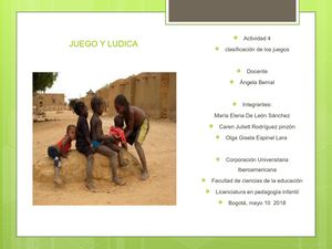 clasificacion de los juegos