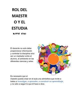 El Rol Del Maestro En La Actualidad