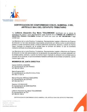 Documento Soporte 11- Certificado Representante Legal Antecedentes Judiciales Miembros CCIFC  AT
