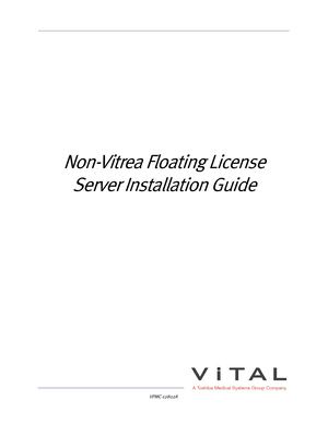 Non Vitrea Floating License Server Install Guide