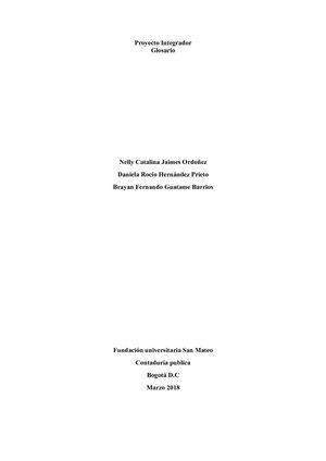 Glosario De Contabilidad General