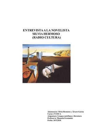 Entrevista a Silvia Hermoso en Radio Cultura (Álvaro y Silvia)