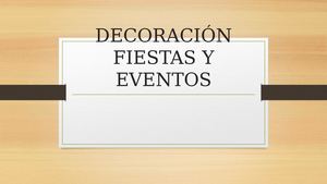 Decoración Fiestas Y Eventos