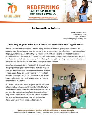 Central Georgia Adult Day Press Release 5 11 2018