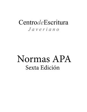 Normas Apa Sexta Edición