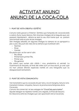 Anunci de la cocacola, VIP 2n ESO