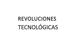 Revoluciones Tecnológicas