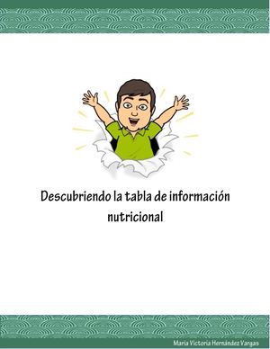 Cartilla Descubriendo la tabla de información nutricional
