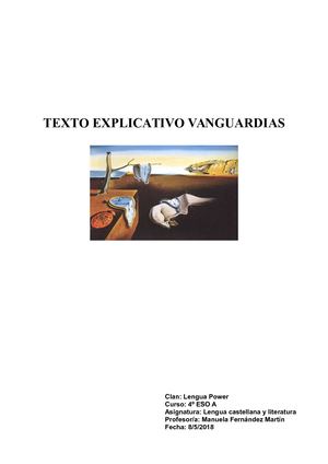 Texto Explicativo Vanguardias