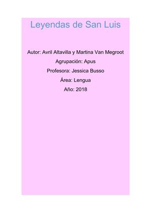 Leyendas De San Luis