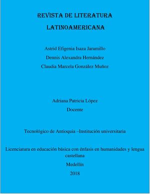 LITERATURA LATINOAMERICANA