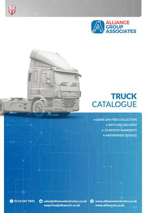 Alliance Electronics Ltd 2018 Truck Parts Catalogue (New Version)