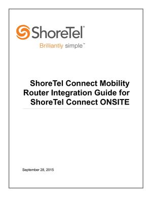 Shore Tel Connect Mobility Router Integration Guide