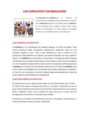 Los Conflictos Y Su Resolución
