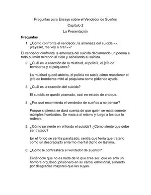 Ensayo Sobre El Vendedor De Sueños
