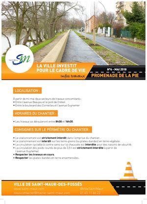 Infos-travaux promenade de La Pie n°6