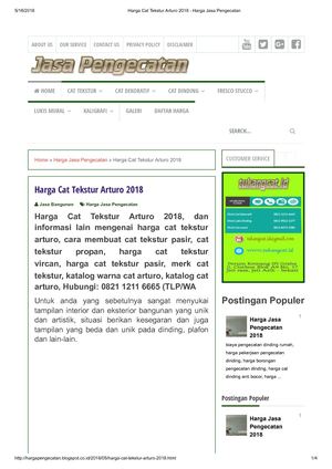 Harga Cat Tekstur Arturo 2018 Harga Jasa Pengecatan