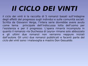 Il CICLO DEI VINTI (1).