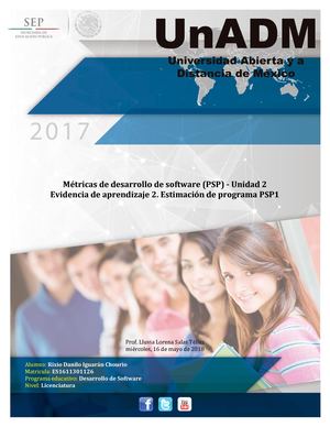 Estimación de programa PSP1