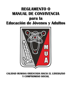 Manual De Convivencia Mua Capítulo V Ed Jóvenes Y Adultos