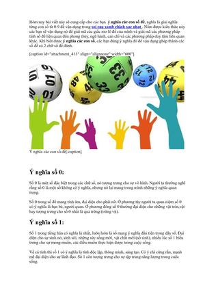 Soi cầu ý nghĩa các con số đề