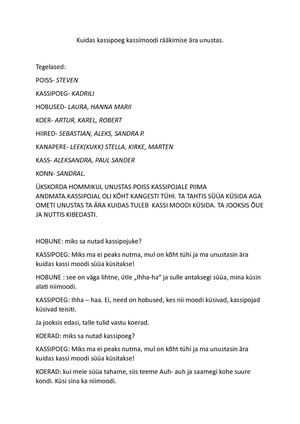 Kuidas Kassipoeg Kassimoodi Rääkimise äRa Unustas