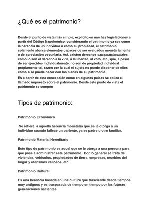 ¿Que Es El Patrimonio (1)