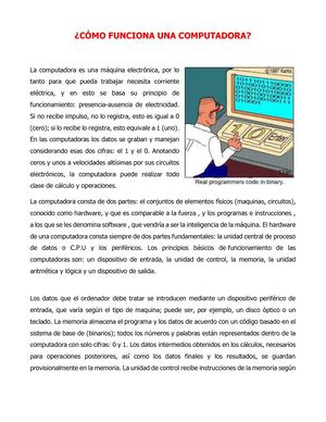 Como Funciona Una Computadora