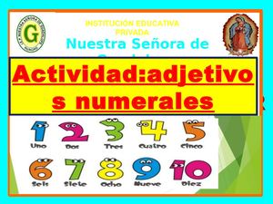 Adjetivo Numerales PRACTICA
