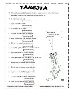 ADJETIVO DETERMINATIVO II .