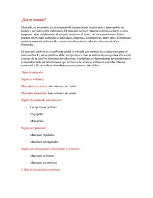 Qué Es Mercado Y Tipos De Mercado