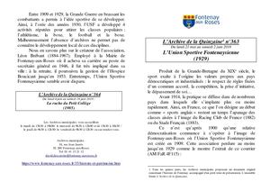 AMFAR A15 363 L'union Sportive Fontenaysienne (1929)