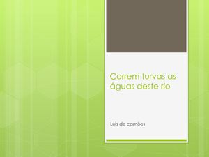 Correm Turvas As áGuas Deste Rio
