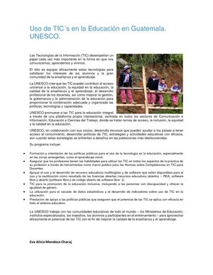 Las Tic, Segun La Unesco